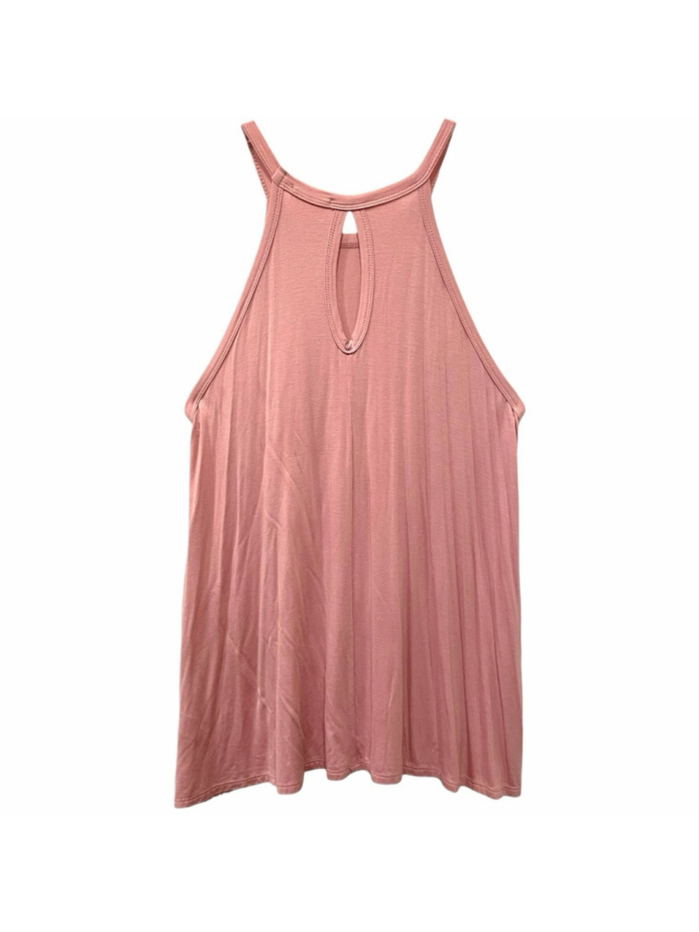 143 Story by Line Up Women Medium Tank Top High Neck Flowy Keyhole Back Pink NEW - Picture 2 of 10